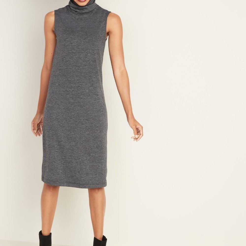 Old Navy Sleeveless Turtleneck Jersey Shift Dress